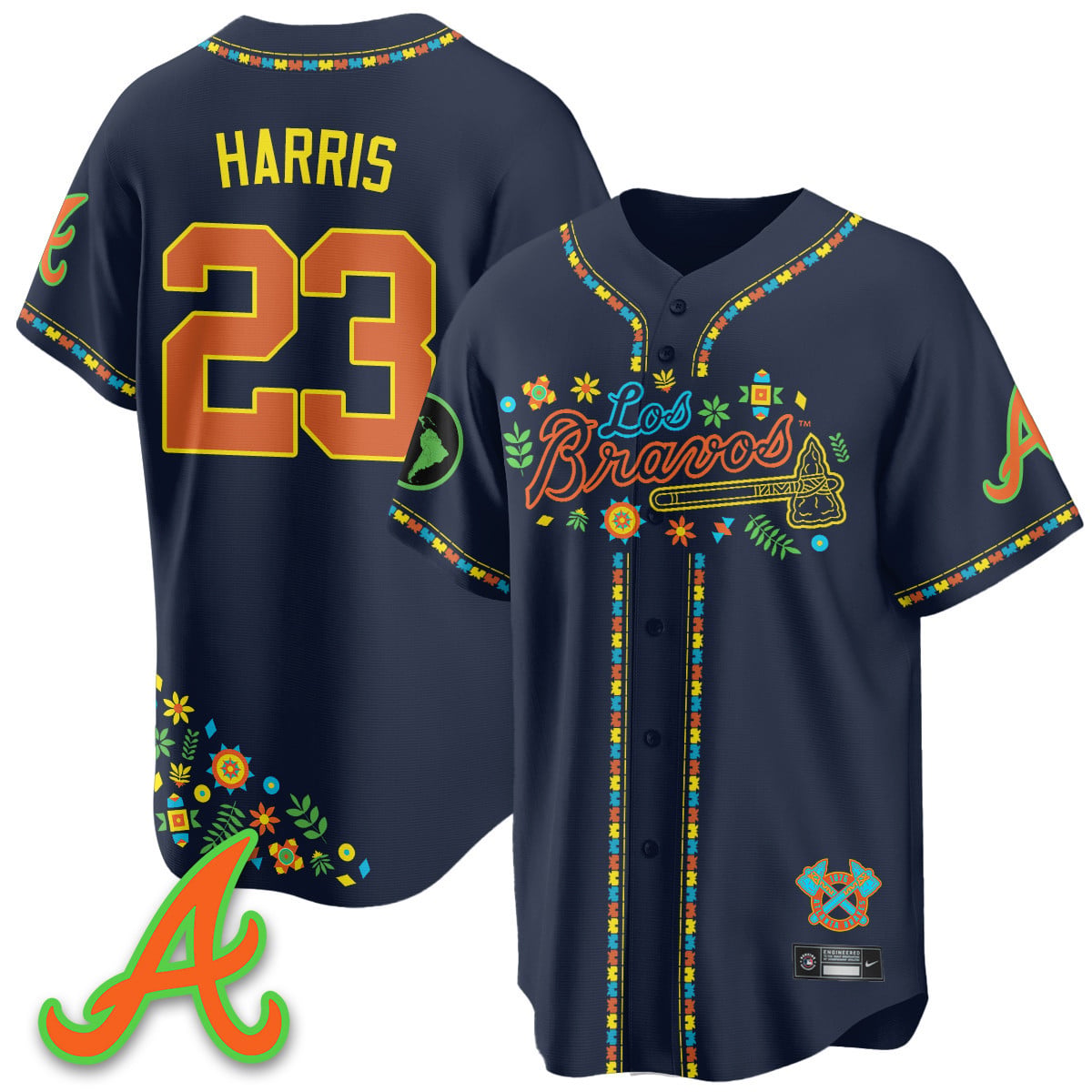 Men's Atlanta Braves 2025 "Los Bravos" Jersey - All Stitched