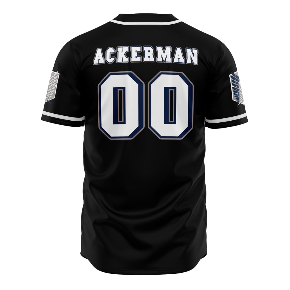 Black Scouting Regiment Attack On Titan Baseball Jersey