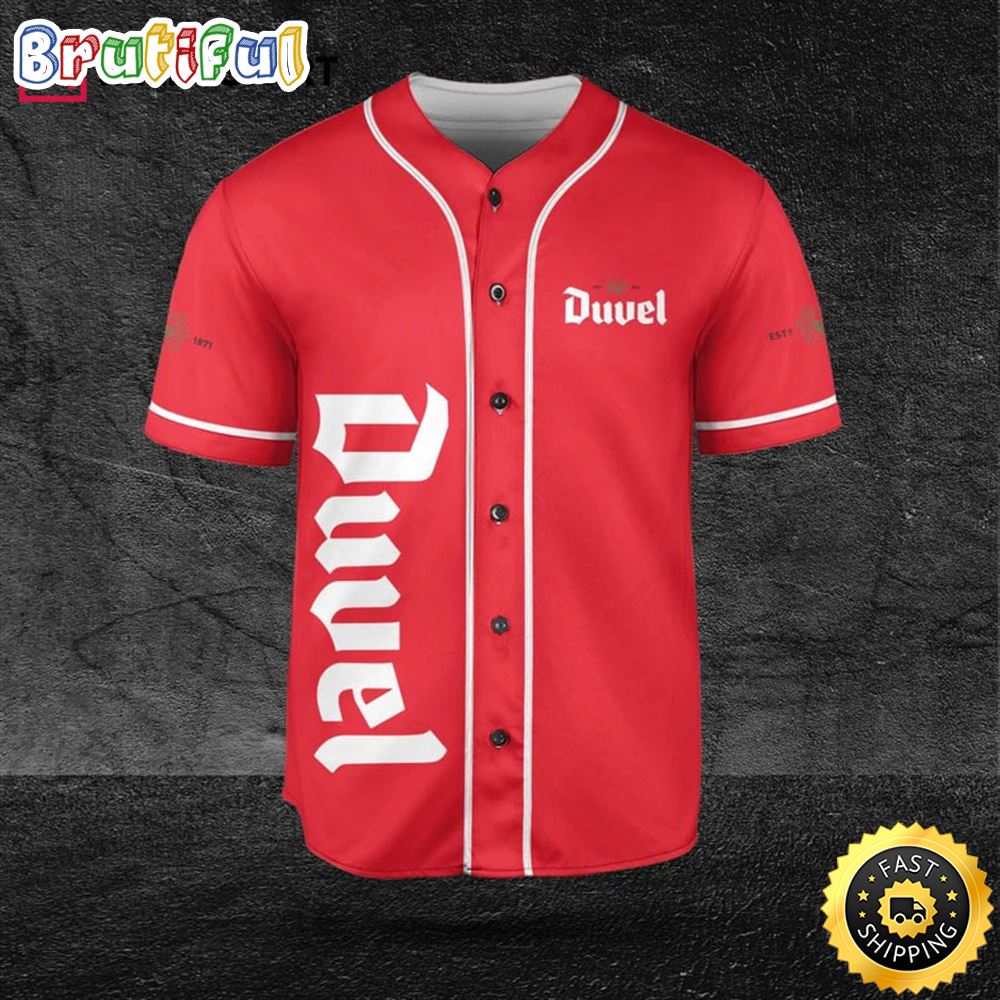 Duvel Beer Red Beer Lovers Baseball Jersey