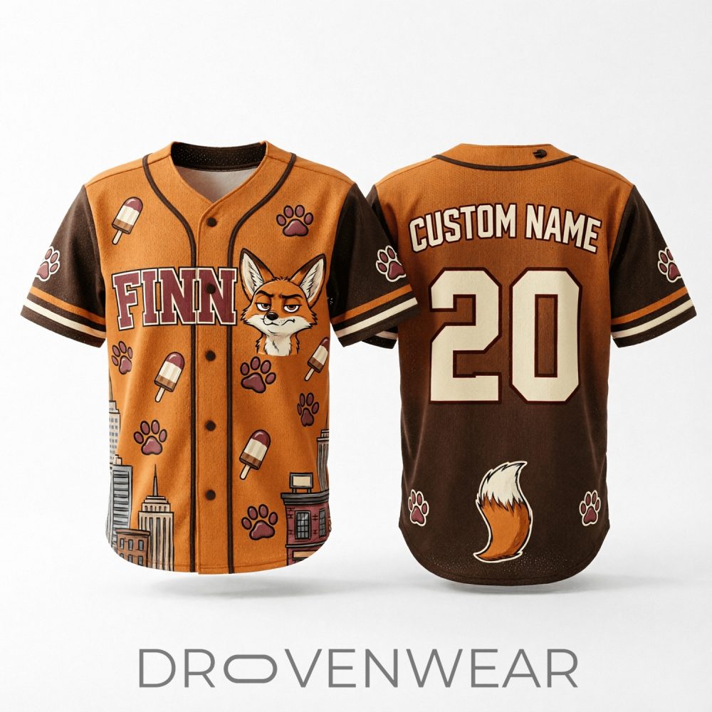 Finnick Zootopia Baseball Jersey