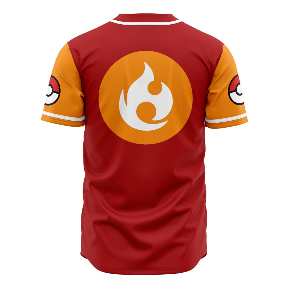 Fire Spinners Fire Type Pokemon Baseball Jersey