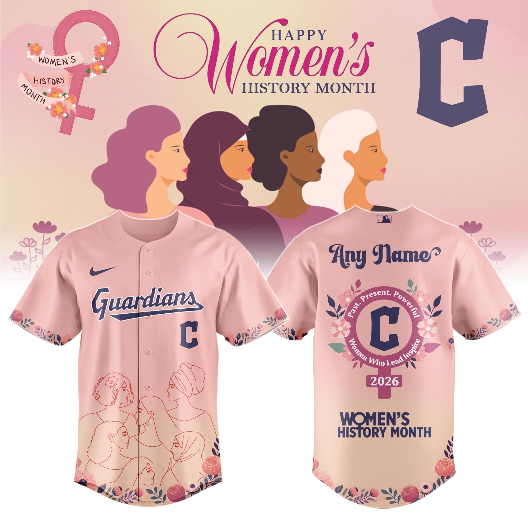 CLE Guardians special Women’s History Month Limited Edition Jersey