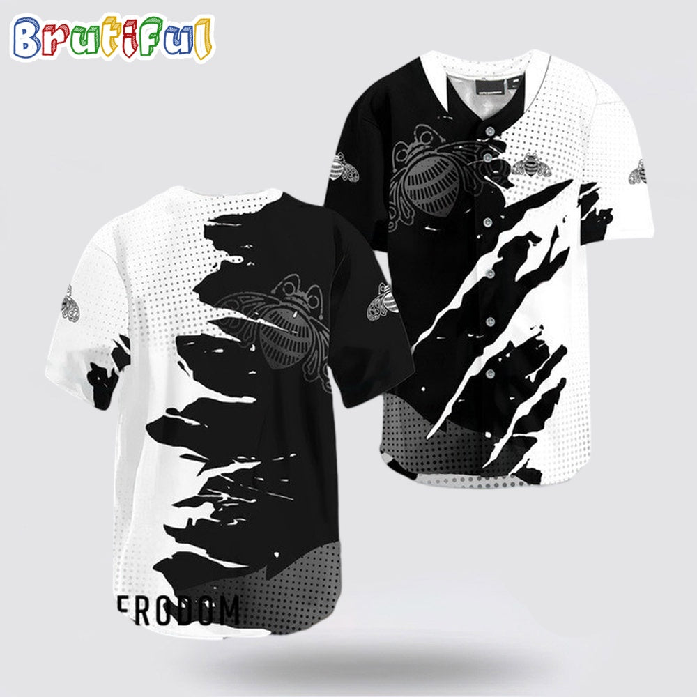 Patron Tequila Metal Crack Pattern Baseball Jersey