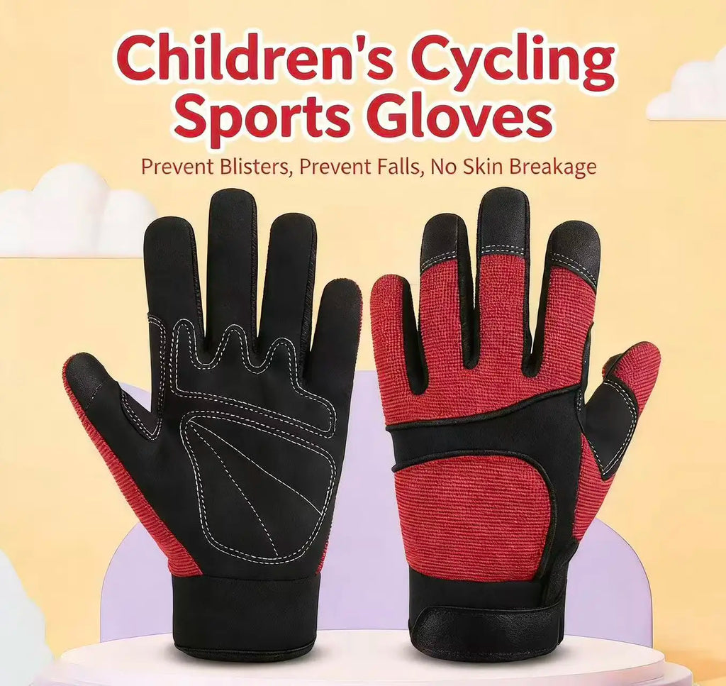 Kids's Cycling Gloves Full-finger Breathable Drop-proof Spring Summer Outdoor Gloves for Bicycles Scooters Balance Bikes Sports