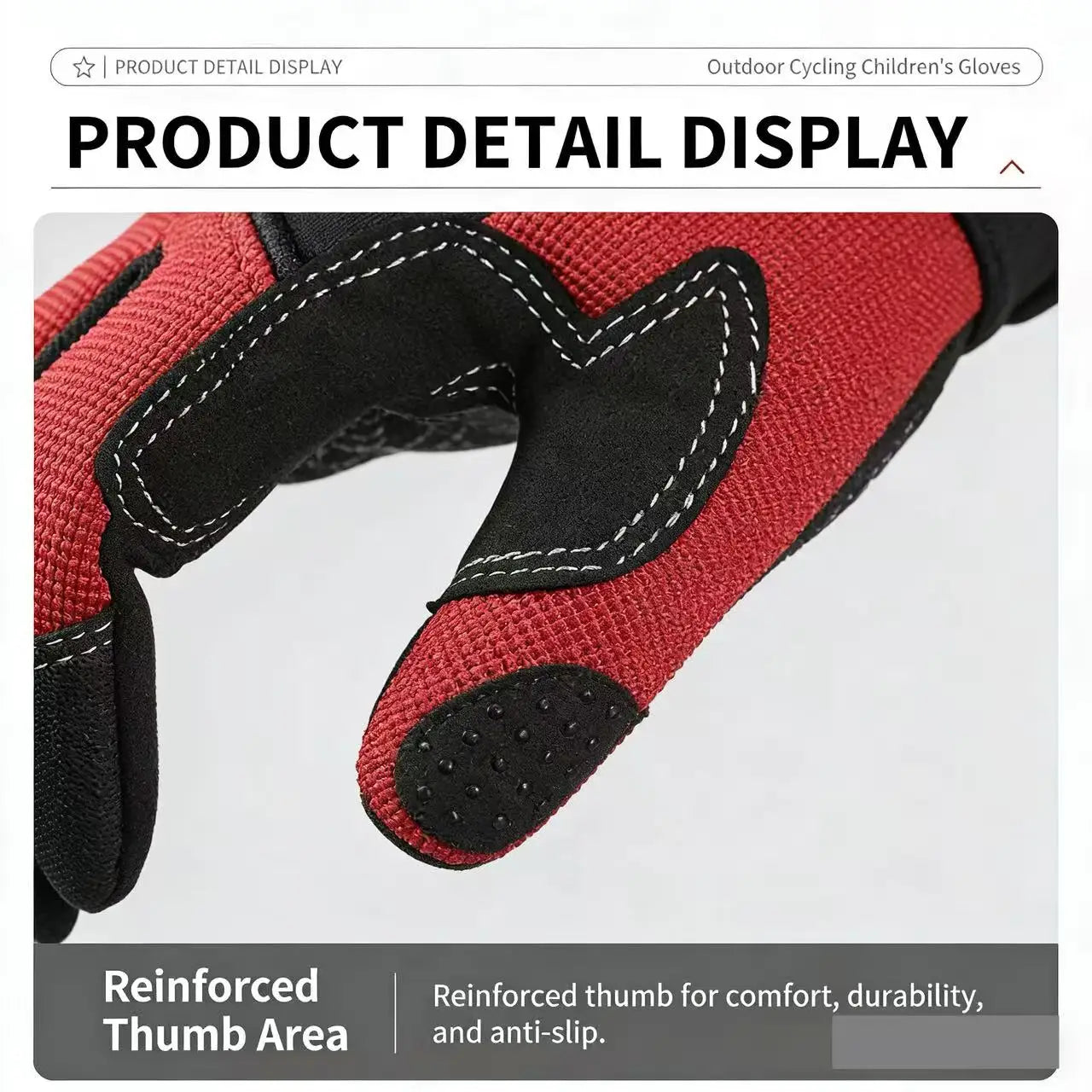 Kids's Cycling Gloves Full-finger Breathable Drop-proof Spring Summer Outdoor Gloves for Bicycles Scooters Balance Bikes Sports