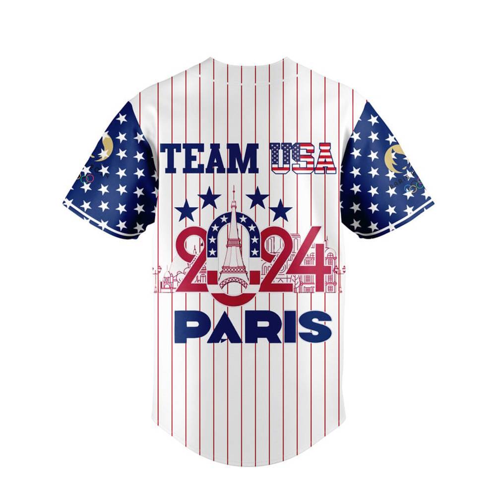 Usa Olympic Team Pinstripes Baseball Jersey