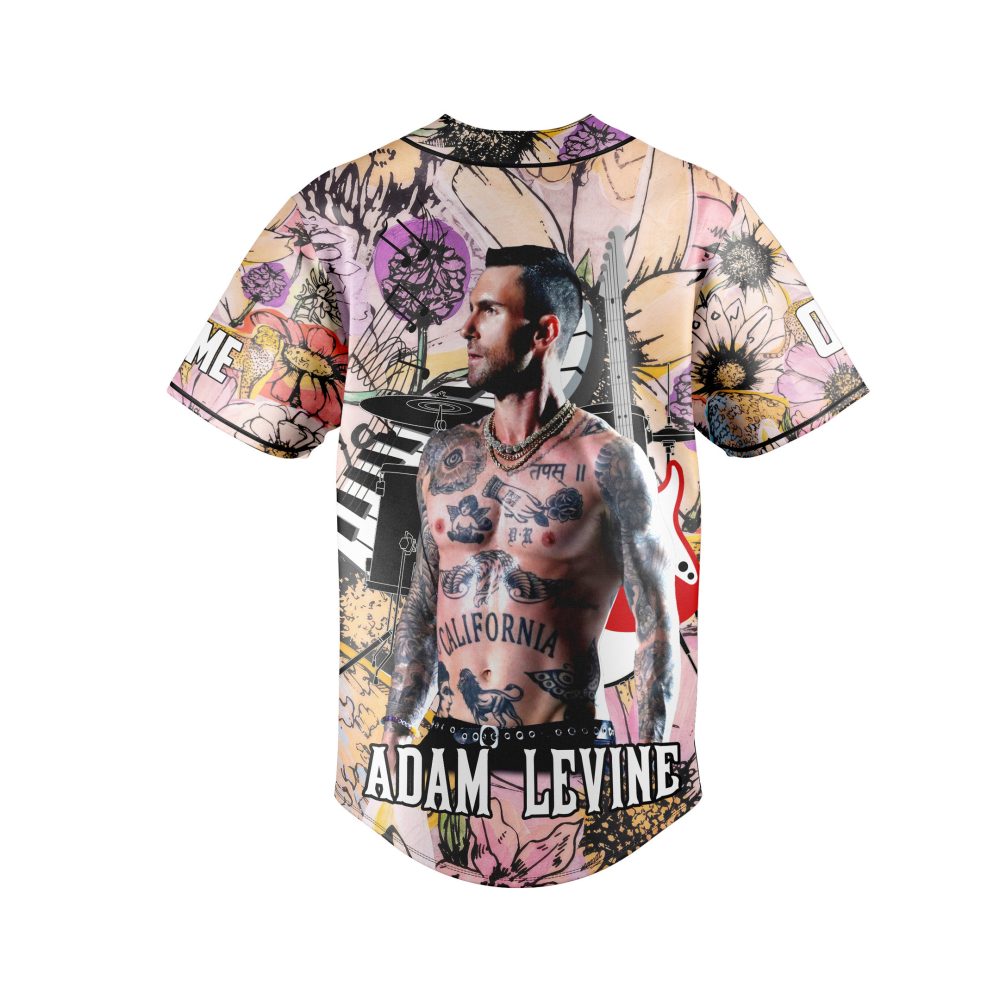 Vibrant Floral Baseball Jersey Shirt - Unique Music Fan Design, Perfect Gift!