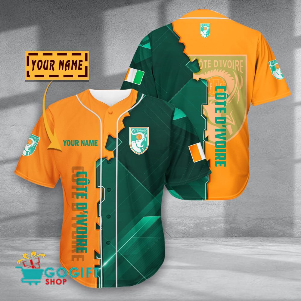 Cote D'Ivoire National Soccer Team Baseball Jersey