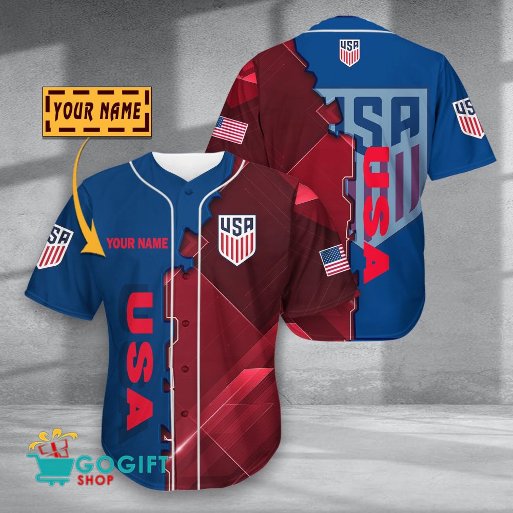 Usa National Soccer Team Baseball Jersey