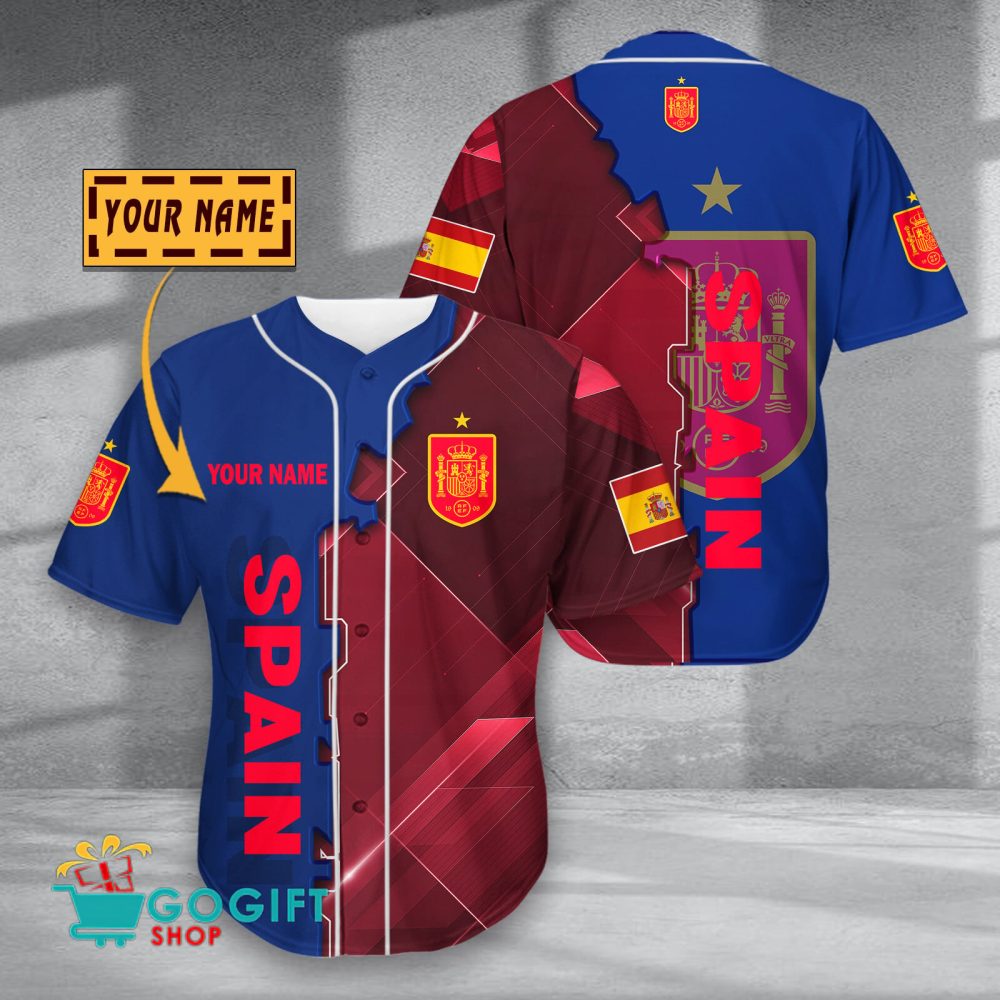 Spain National Soccer Team Baseball Jersey