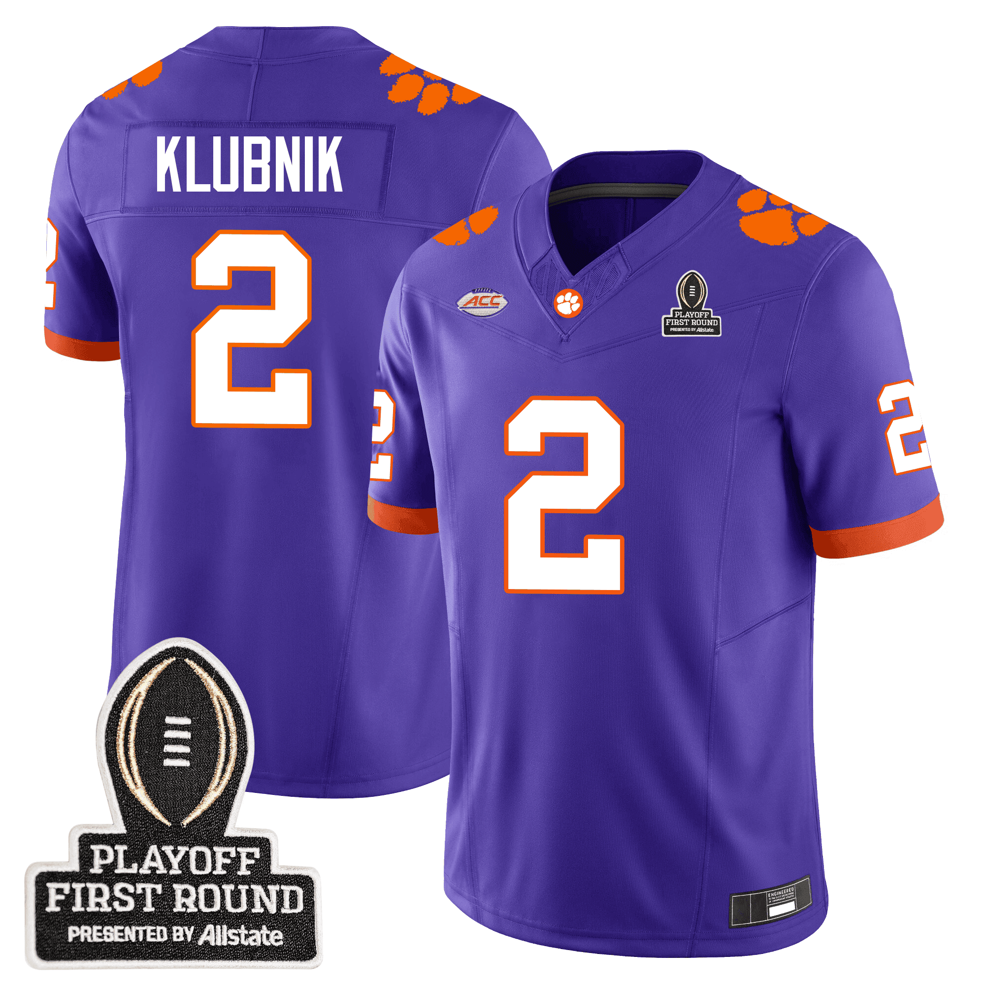 Men's Clemson Tigers 24/25 Jersey - CFP First Round Patch